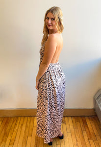 Leopard Print Halter Dress