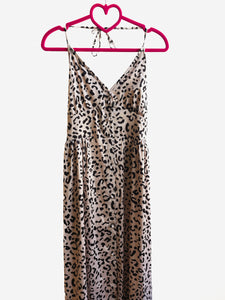 Leopard Print Halter Dress